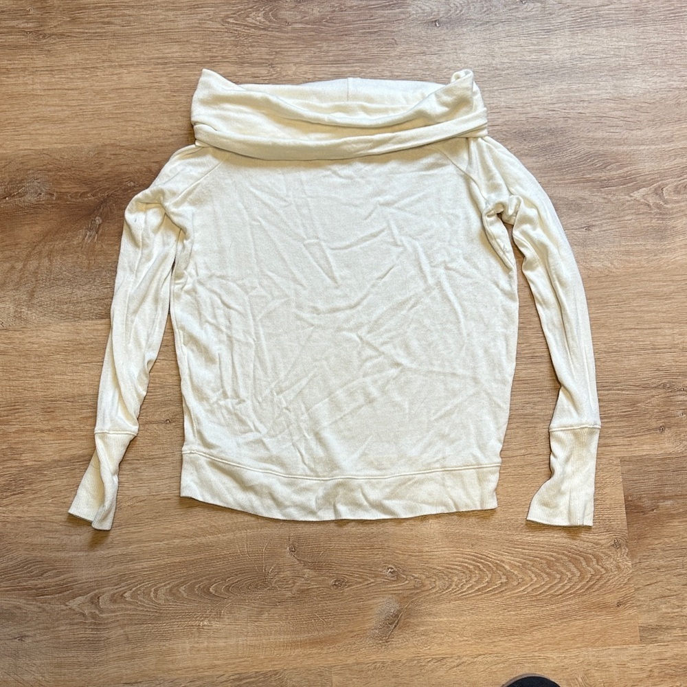 Cream Cowl Neck Sweater